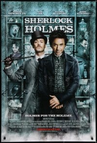 6r796 SHERLOCK HOLMES advance DS 1sh 2009 Guy Ritchie directed, Robert Downey Jr., Jude Law!