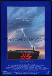 6r799 SHORT CIRCUIT 1sh 1986 cool artwork of Johnny Five being struck by lightning by John Alvin!