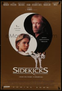 6r802 SIDEKICKS advance 1sh 1992 a dreamer and Chuck Norris the champion - unbeatable team!