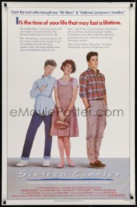 6r809 SIXTEEN CANDLES 1sh 1984 Molly Ringwald, Anthony Michael Hall, directed by John Hughes!