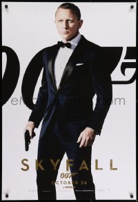 6r812 SKYFALL int'l teaser DS 1sh 2012 Daniel Craig as James Bond over white background, IMAX, rare!