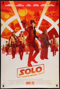 6r824 SOLO advance DS 1sh 2018 A Star Wars Story, Ron Howard, Ehrenreich, top cast, Chewbacca!