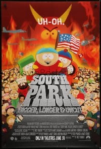 6r831 SOUTH PARK: BIGGER, LONGER & UNCUT int'l advance DS 1sh 1999 Parker & Stone animated musical!