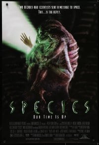 6r835 SPECIES DS 1sh 1995 sexy alien Natasha Henstridge, Ben Kingsley, sci-fi/horror, our time is up!