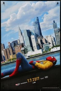 6r845 SPIDER-MAN: HOMECOMING teaser DS 1sh 2017 Holland in the title role, New York City skyline!