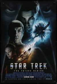 6r852 STAR TREK IMAX advance DS 1sh 2009 Chis Pine, Zachary Quinto, Zoe Saldana, space battle!