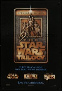 6r866 STAR WARS TRILOGY 1sh 1997 George Lucas, Empire Strikes Back, Return of the Jedi!