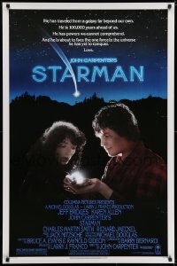 6r867 STARMAN 1sh 1984 John Carpenter, close-up portrait of alien Jeff Bridges & Karen Allen!