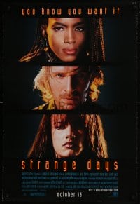 6r873 STRANGE DAYS advance DS 1sh 1995 close-up of cast, you know you want it!