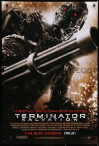 6r902 TERMINATOR SALVATION advance DS 1sh 2009 Christian Bale, Worthington, the end begins!