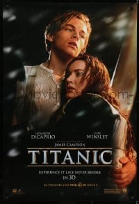 6r915 TITANIC DS 1sh R2012 Leonardo DiCaprio & Winslet, Cameron, collide with destiny!