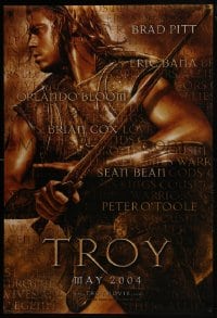 6r939 TROY teaser DS 1sh 2004 Eric Bana, Orlando Bloom, Brad Pitt as Achilles!