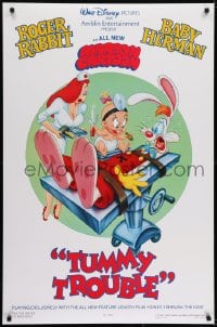 6r944 TUMMY TROUBLE DS 1sh 1989 Roger Rabbit & sexy Jessica with doctor Baby Herman, unrated style!