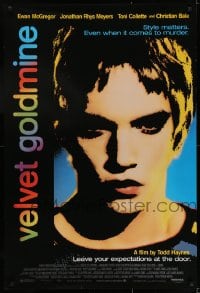 6r958 VELVET GOLDMINE 1sh 1998 close-up of glam rocker Jonathan Rhys Meyers!