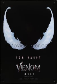 6r960 VENOM teaser DS 1sh 2018 Tom Hardy in the title role, Tom Holland as Spider-Man, Harrelson!