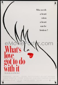 6r973 WHAT'S LOVE GOT TO DO WITH IT int'l 1sh 1993 cool silhouette artwork of Tina Turner!