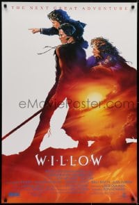 6r976 WILLOW int'l 1sh 1988 Ron Howard, John Alvin art of Val Kilmer, Warwick Davis & Whalley!