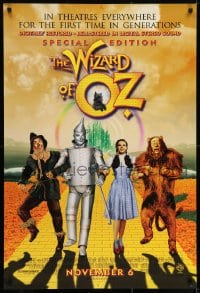 6r979 WIZARD OF OZ advance DS 1sh R1998 Victor Fleming, Judy Garland all-time classic!