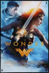 6r981 WONDER WOMAN advance DS 1sh 2017 sexiest Gal Gadot in title role/Diana Prince, Chris Pine