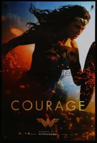 6r983 WONDER WOMAN teaser DS 1sh 2017 sexiest Gal Gadot in title role/Diana Prince, Courage!