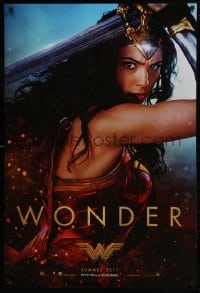 6r986 WONDER WOMAN teaser DS 1sh 2017 sexiest Gal Gadot in title role/Diana Prince, Wonder!