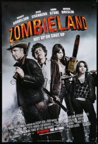 6r998 ZOMBIELAND advance 1sh 2009 Harrelson, Eisenberg, Stone, nut up or shut up, rated!