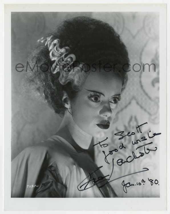 6s751 Elsa Lanchester Signed 8x1025 Repro Still 1980 Best Portrait From The 