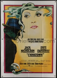 6t335 CHINATOWN Italian 2p R1970s Pearsall art of Jack Nicholson & Faye Dunaway, Roman Polanski