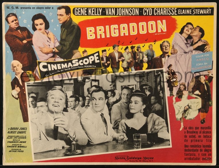 eMoviePoster.com: 6t133 BRIGADOON Mexican LC 1954 c/u of Gene Kelly ...