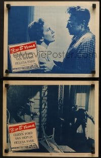 6w876 3:10 TO YUMA 2 LCs 1957 Van Heflin, Glenn Ford & Felicia Farr, from Elmore Leonard's story!