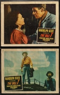 6w983 TALL T 2 LCs 1957 Budd Boetticher directed, cowboys Randolph Scott, Arthur Hunnicutt!