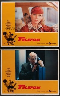 6w985 TELEFON 2 LCs 1977 sexy Lee Remick, Pleasance, they'll do anything to stop Charles Bronson!