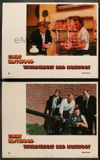 6w988 THUNDERBOLT & LIGHTFOOT 2 LCs 1974 Clint Eastwood, Jeff Bridges, George Kennedy, Cimino!