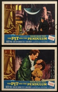 6w381 PIT & THE PENDULUM 8 LCs 1961 Vincent Price, Steele, Edgar Allan Poe's greatest terror tale!