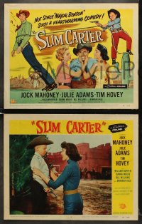 6w442 SLIM CARTER 8 LCs 1957 Jock Mahoney, Julie Adams, such a heartwarming cowboy comedy!