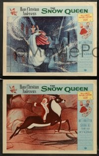 6w615 SNOW QUEEN 7 LCs 1960 Atamanov's Snezhnaya Koroleva, Russian, cool fantasy cartoon images!