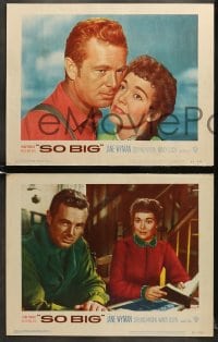 6w616 SO BIG 7 LCs 1953 best close portrait of Jane Wyman & Sterling Hayden, Robert Wise!