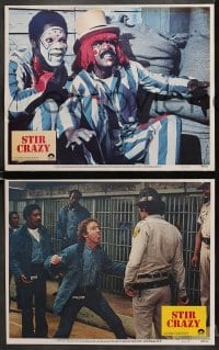 6w730 STIR CRAZY 5 LCs 1980 Gene Wilder & Richard Pryor in jail together, Sidney Poitier directed!