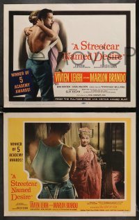 6w462 STREETCAR NAMED DESIRE 8 LCs R1958 Marlon Brando, Leigh, Hunter, Elia Kazan classic!