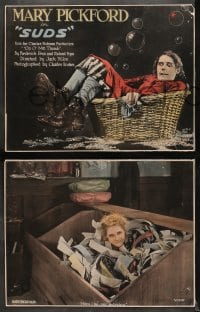 6w795 SUDS 4 LCs 1920 poor Mary Pickford as laundry girl and as beautiful princess on one card!