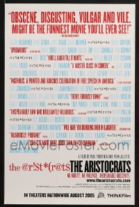 6x484 LOT OF 14 UNFOLDED ARISTOCRATS MINI POSTERS 2005 obscene, disgusting, vulgar & vile!