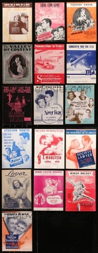 6x242 LOT OF 16 SHEET MUSIC 1920s-1960s great songs from a variety of movies & more!