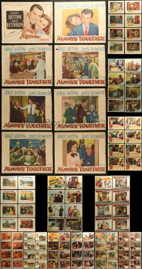 6x172 LOT OF 162 LOBBY CARDS 1940s-1960s complete sets from a variety of different movies!