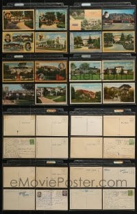 6x316 LOT OF 16 MOVIE STAR HOMES POSTCARDS 1930s Abbott & Costello, Gene Autry, Rochester & more!