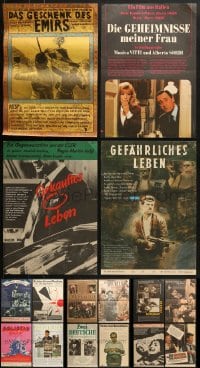 6x459 LOT OF 16 UNFOLDED AND FORMERLY FOLDED 11X16 EAST GERMAN POSTERS 1980s cool images!