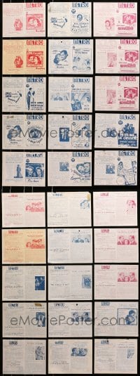 6x341 LOT OF 15 1946 URUGUAYAN HERALDS 1946 great images from a variety of different movies!