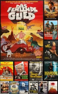 6x289 LOT OF 16 FOLDED GERMAN A1 POSTERS 1960s-1980s great images from a variety of movies!