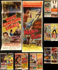 6x536 LOT OF 14 UNFOLDED AND FORMERLY FOLDED INSERTS 1950s great images from a variety of movies!