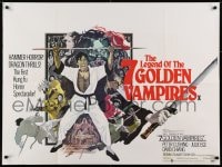 6y420 7 BROTHERS MEET DRACULA British quad 1974 kung fu, black belt vs black magic, Legend of the 7 Golden Vampires!