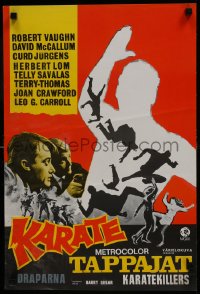 6y238 KARATE KILLERS Finnish 1968 Robert Vaughn, David McCallum, Man from UNCLE, different art!